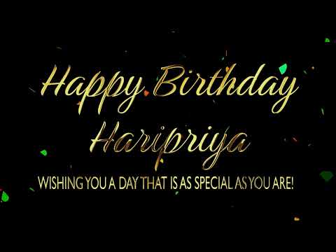 Happy Birthday Haripriya