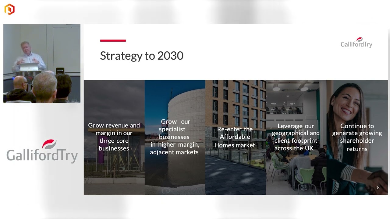 Galliford Try's growth plans: Targeting £2.2B revenue by 2030 - One2One Investor Forum