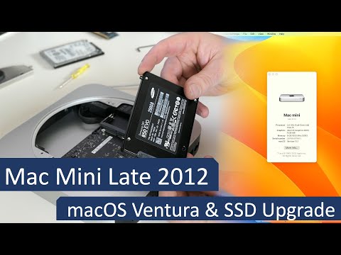 Mac Mini Late 2012 - macOS Ventura and SSD Upgrade