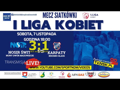 tv.nsk.pl 2020-11-07 NOSiR Świt Nowy Dwór Mazowiecki - Karpaty Krosno 3:1 zapis transmisji na żywo