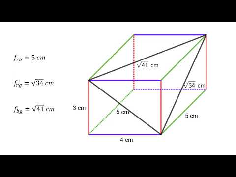 Die Längen der Flächen- und Raumdiagonalen eines Quaders berechnen (NRW, Mathematik, 9. Klasse)