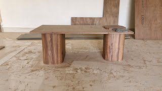 Expanding Circular Dining Table in Walnut #youtubevideo #centretable #Ashifsaifi9151