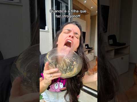 Quando é a filha que faz strogonoff #fyp #crianças #infantil