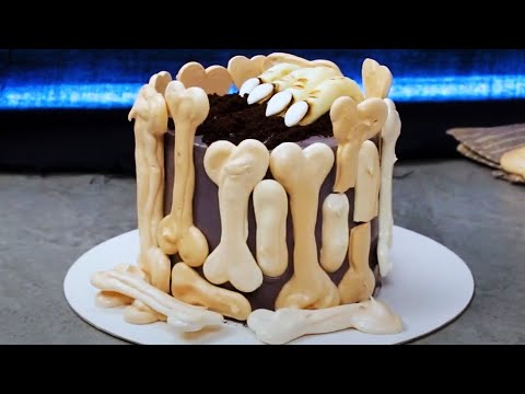 How To Make Bone Cake | Spooky Halloween Cake Ideas  By Hoopla Recipes