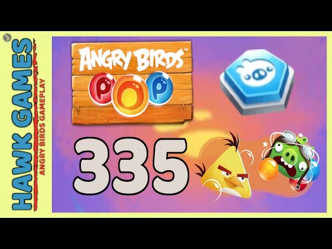 Angry Birds Stella POP Bubble Shooter Level 335 - Walkthrough, No Boosters