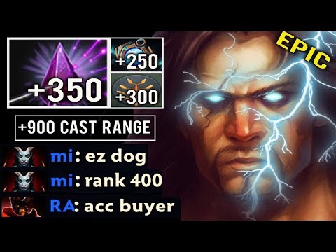 CRAZY +900 CAST RANGE Mega Defense vs Trashtalk Comeback Support To Carry Imba Zeus 7.24 Dota 2