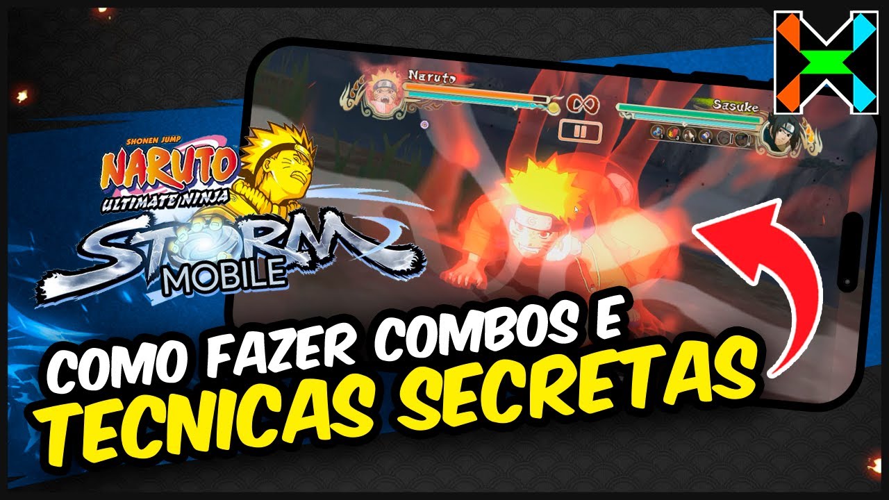 NARUTO STORM MOBILE: COMO FAZER COMBOS E TÉCNICAS SECRETAS!