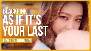 BLACKPINK - AS IF IT'S YOUR LAST (마지막처럼) Line Distribution (Color Coded)