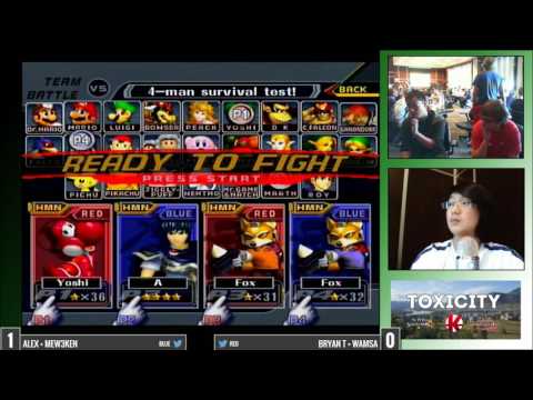 Toxicity 2016 Melee - Wrackle + Mew3Ken vs Bryan T + Wamsa - Loser's Semis