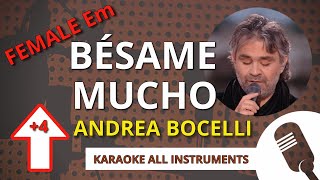 BÉSAME MUCHO (Andrea Bocelli) - KARAOKE Female Key