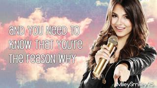 Victorious Cast ft. Victoria Justice - You&#39;re The Reason (Acoustic) (with lyrics)