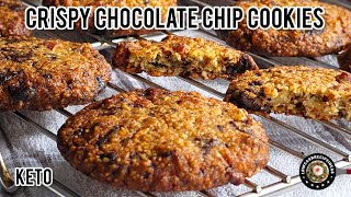 Crispy Chocolate Chip Cookies | Ground Sunflower Seeds | Super Easy | Crispy & Delicious