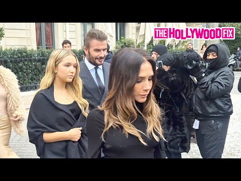 David Beckham & Family Are Asked About Drama With Brooklyn Beckham & Nicola Peltz In Paris, FR