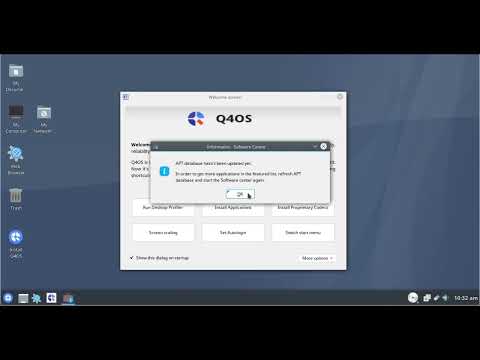 Q4OS Live USB, First Run