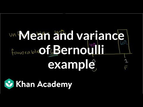 Mean and Variance of Bernoulli Distribution Example