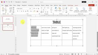 How to remove line spacing from table in PowerPoint 2020