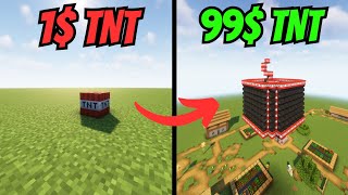 1$ tnt VS 99$ tnt Minecraft