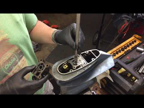How to replace water pump impeller on a 1977 Evinrude Outboard Motor Part 2