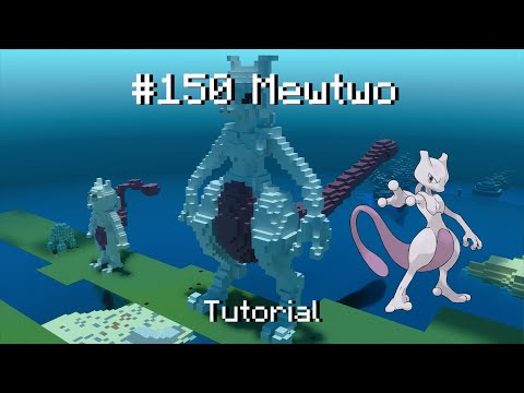 NEW How to build a Pokémon Mewtwo statue in Minecraft (Tutorial)
