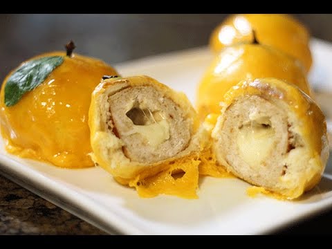 معجنات الدجاج بالجبنة بالفيديو