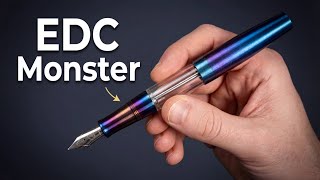 Titanium EDC Fountain Pen: Gravitas Monster With Aerospace Coating (First Look)
