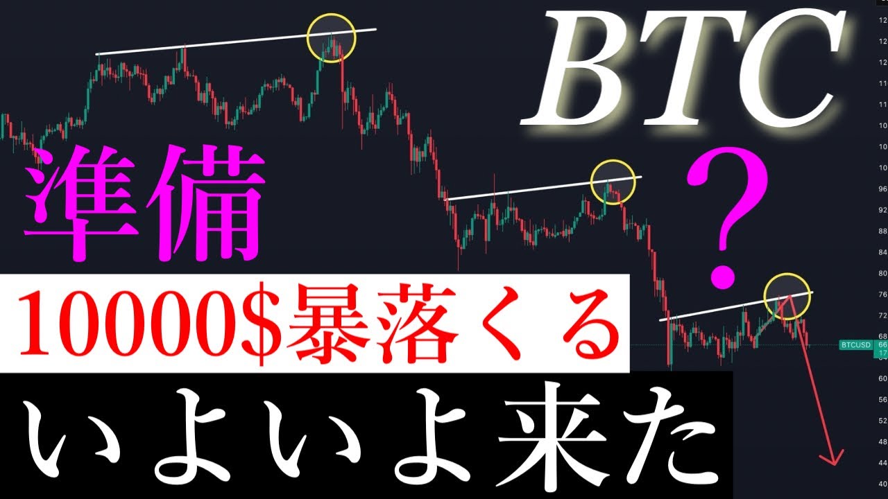 🚨「準備完了」4月10000$以上の暴落来ます。BTCUSD/ビットコイン