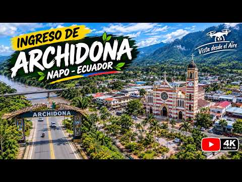 Vista de dron redondel de archidona Ransku produce #paisajes #amazonia #drone #cantonarchidona