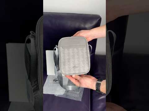 Борсетка Lacoste Monogram Gray Bag Мужская Сумка Лакоста Монограмма Lacosta Мессенджер через плечо - фото 1 - id-p2900830127