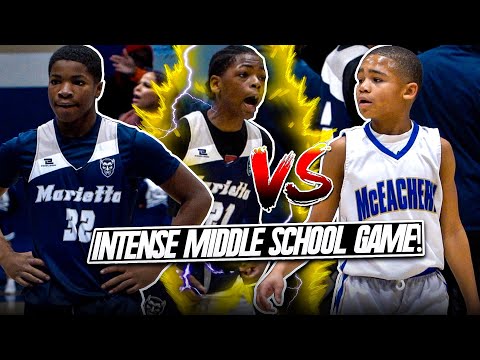 MIDDLE SCHOOL CLASH!🍿🔥Marietta vs McEachern Was INSANE‼️Full Game Highlights