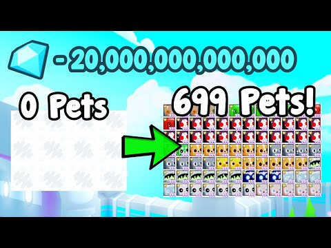 I Spent 20 Trillion Diamonds And Bought 300 Huge Pets! - Pet Simulator X Roblox