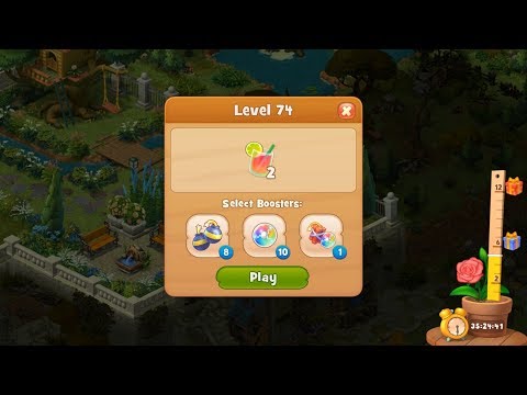 Gardenscapes Level 74 HD 1080p