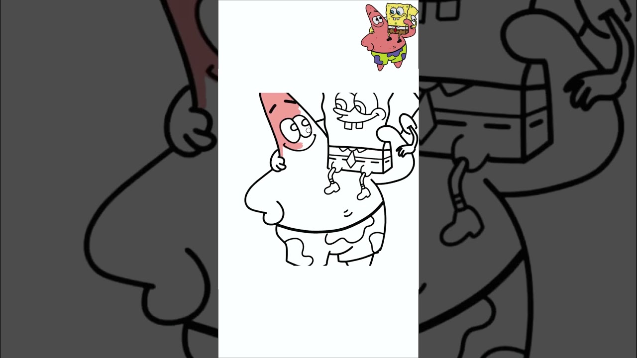 Drawing spongebob & patrick star for Kids