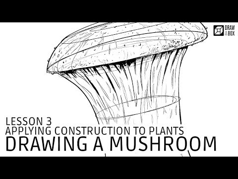 Drawabox Lesson 3: Drawing a Mushroom