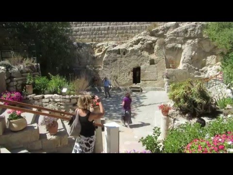 The front of the Garden Tomb of Jesus ("Gordon's Calvary" and "the Garden Tomb") Jerusalem