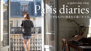 パリ築130年アパルトマン暮らしの1日|好きなものに囲まれて過ごす平日のひとり時間|スーパー購入品紹介|ワールドカップ観戦,パリ5区散歩,結婚記念日ディナー