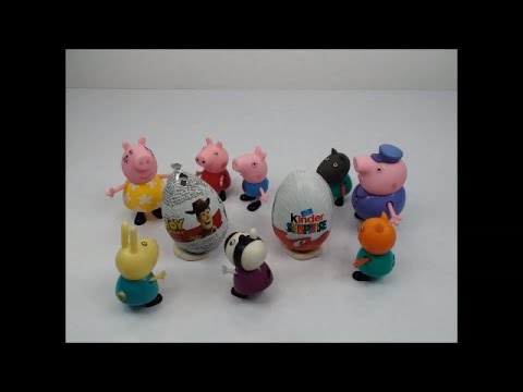 Peppa Pig Kinder Surprise Eggs Ovos surpresa Huevos sorpresa Toy Surprises Video