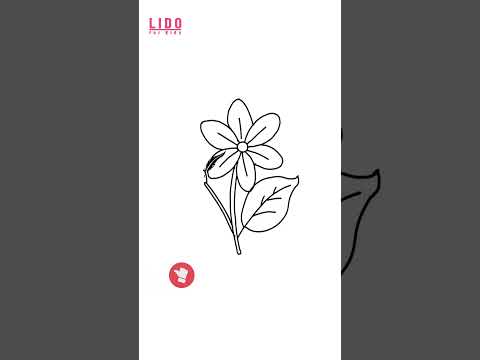 How to Draw a Jasmine Flower! Simple Art Tutorial for Kids and Beginners #lidoartworks