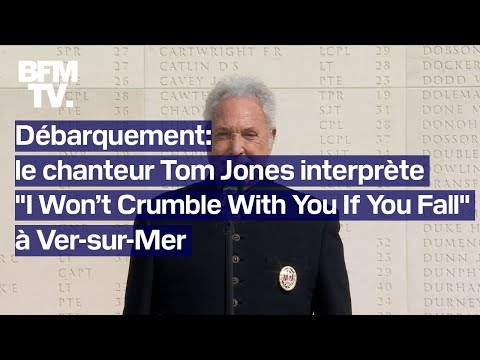 D-Day: le chanteur Tom Jones interprète "I Won’t Crumble With You If You Fall" à Ver-sur-Mer