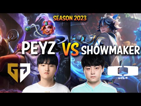 GEN Peyz vs DK Showmaker - Peyz JINX vs Showmaker EZREAL ADC - KR Ranked
