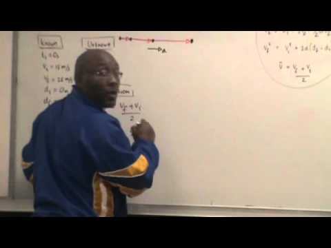 Intro Physics - kinematic Problem