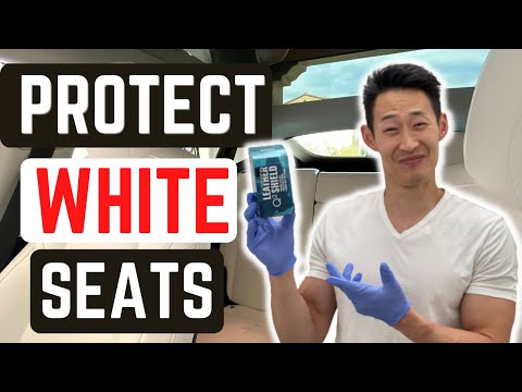 Putting my WHITE Tesla Seats to the stain test with gyeon leathershield (6 different stains!!!)