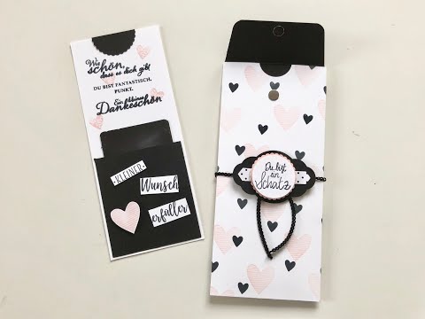 Tutorial zweifarbiger Umschlag mit Gutscheinkarte