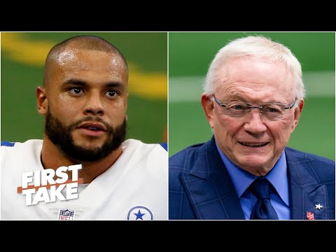 達科·普雷斯科特！牛仔隊惡作劇沒讓他出現在宣傳影片裡？ | First Take (Should Dak Prescott believe the Cowboys left him out of hype video by mistake? | First Take)