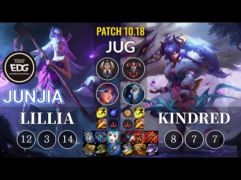 EDG JunJia Lillia vs Kindred Jungle - KR Patch 10.18
