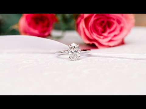 1.5 Carat Oval Solitaire Lab Diamond Engagement Ring in Platinum | Ada Diamonds