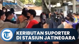 Video Kericuhan Suporter Bola di Stasiun Jatinegara, Polisi Turun Tangan Akan Lakukan Penyelidikan