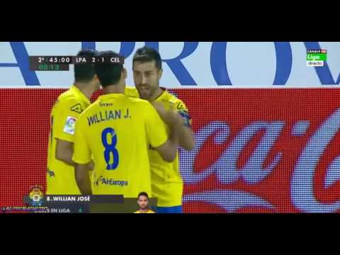 Gol de Willian José | UD Las Palmas 2 Celta 1 Canal + Liga 2015-2016 31/01/2016