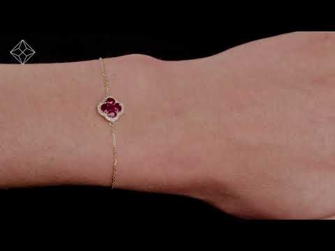 Ruby 1.18ct And Diamond 18K White Gold Alegria Bracelet - J3368