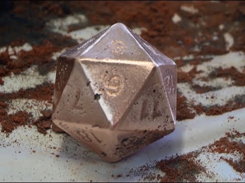 Big D20 - Solid Copper Casting (Quick and Dirty)