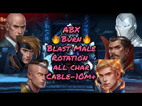 ABX Burn 🔥 Blast Male: Rotations Ironman, Strange, Human Torch, Prof.X, Gambit, Cable -10m+